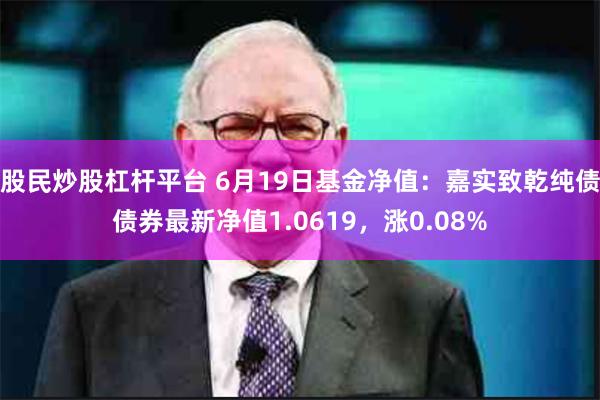 股民炒股杠杆平台 6月19日基金净值：嘉实致乾纯债债券最新净值1.0619，涨0.08%